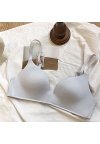 Intica - Biustonosz bezszwowy bez fiszbin elastyczny na co dzień Adrienne. Kolor: szary. Materiał: materiał