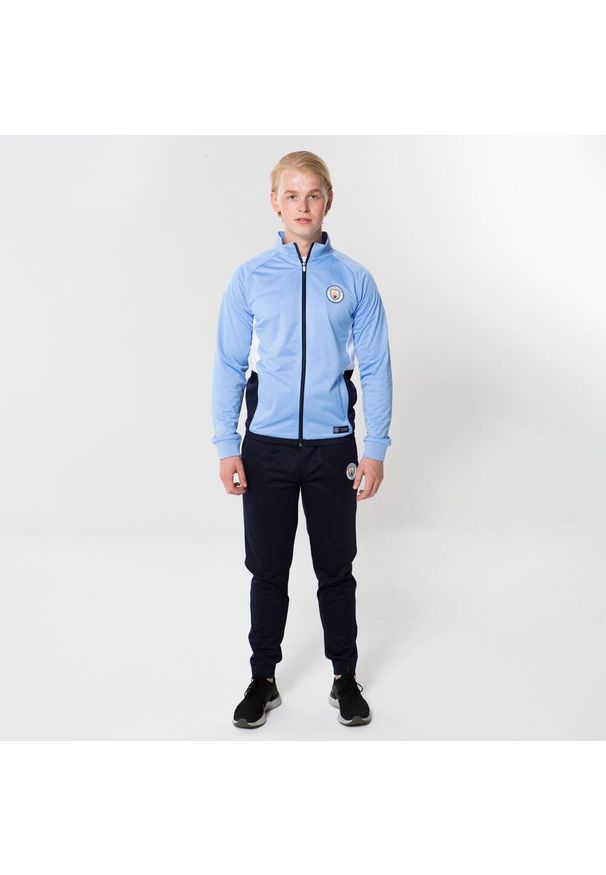 MANCHESTER CITY - Dres piłkarski dla dorosłych Manchester City. Kolor: niebieski. Materiał: dresówka. Sport: piłka nożna
