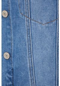 Answear Lab kurtka jeansowa damska przejściowa. Kolor: niebieski. Materiał: jeans. Styl: wakacyjny #6