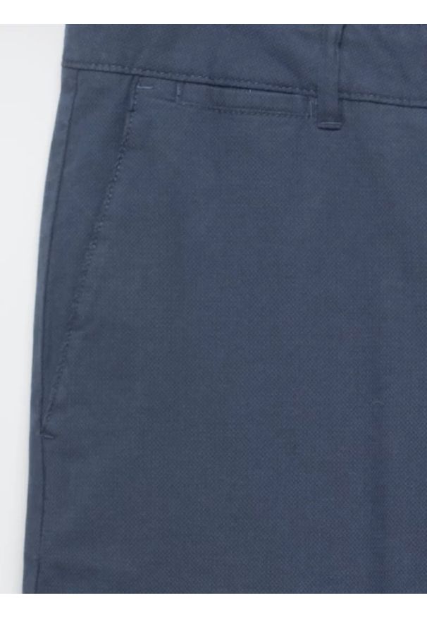 Big-Star - Spodnie męskie chinosy niebieskie Erhati 401. Kolor: niebieski. Materiał: tkanina, len, materiał. Wzór: nadruk, haft. Sezon: wiosna, jesień, lato. Styl: klasyczny