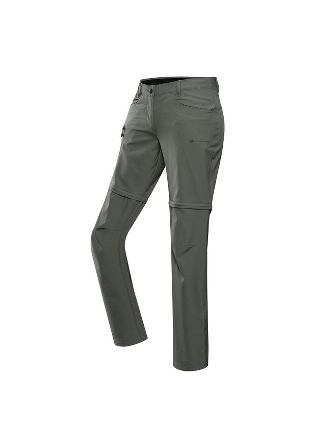 ALPINE PRO - Spodnie damskie trekkingowe Alpine Pro Nesca 2 odpinane nogawki. Kolor: zielony. Sport: turystyka piesza