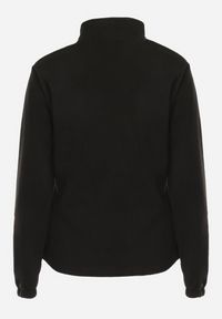 Born2be - Czarna Bluza na Suwak o Klasycznym Kroju z Kołnierzem i Kieszeniami Lathmini. Okazja: na co dzień. Kolor: czarny. Styl: klasyczny #6