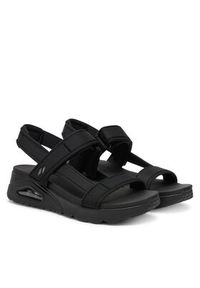 skechers - Skechers Sandały Uno-Summer Stand2 119813/BBK Czarny. Kolor: czarny. Materiał: materiał #5