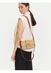 Pinko - PINKO Torebka Love One Mini Slouchy Fl PE 25 PLTT 104340 A2CF Beżowy. Kolor: beżowy #4