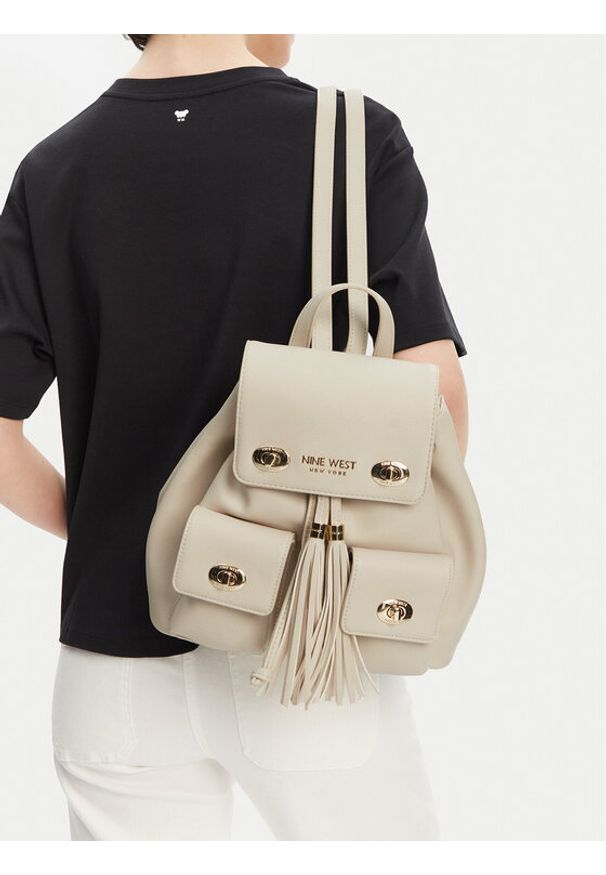 Nine West Plecak LDA7991 Beżowy. Kolor: beżowy. Materiał: materiał