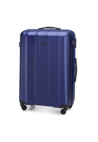 Wittchen - Duża walizka z polikarbonu fakturowana niebieska. Kolor: niebieski. Materiał: guma. Styl: klasyczny #6