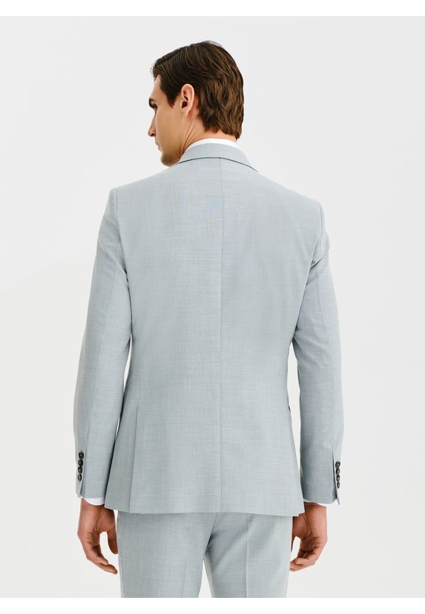 Pako Lorente - PAKO LORENTE – Szara marynarka garniturowa. Kolor: szary. Materiał: poliester, elastan, wiskoza. Wzór: gładki. Styl: młodzieżowy