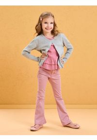 Sinsay - Jeansy flare - różowy. Kolor: różowy #1