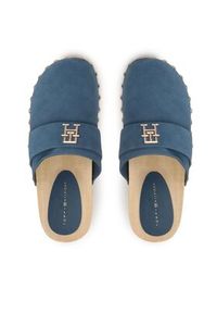 TOMMY HILFIGER - Tommy Hilfiger Chodaki Th Clog Suede FW0FW07171 Niebieski. Kolor: niebieski. Materiał: zamsz, skóra #3