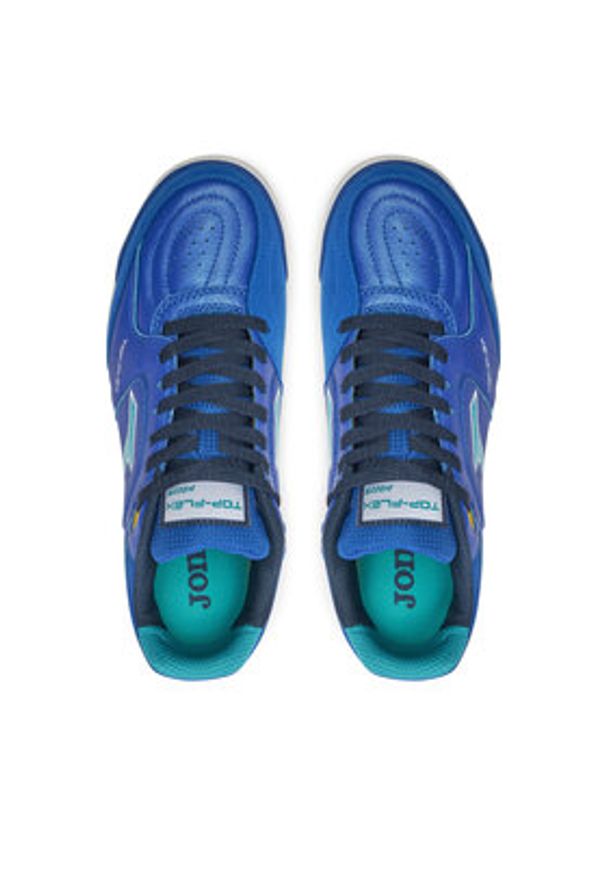 Joma Buty do piłki nożnej Top Flex Indoor TOPW2404IN Niebieski. Kolor: niebieski. Materiał: skóra