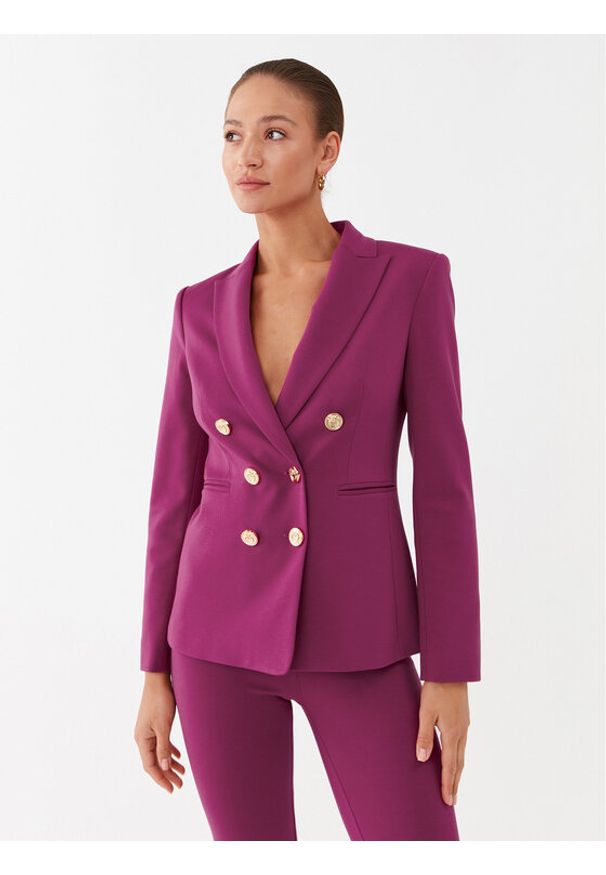 Pinko Marynarka 100256 A15O Fioletowy Regular Fit. Kolor: fioletowy. Materiał: wiskoza