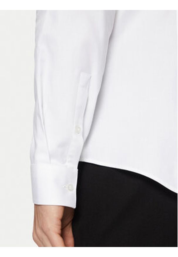 Calvin Klein Koszula K10K113851 Biały Slim Fit. Kolor: biały. Materiał: bawełna