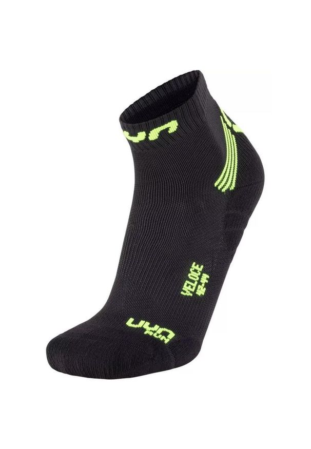 UYN - Skarpety sportowe męski Man Run Veloce Socks - czarny. Kolor: żółty, wielokolorowy, czarny. Sport: bieganie