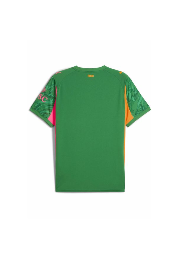 Puma - Męska koszulka bramkarska AC Milan 25/26 PUMA Archive Green Intense Orange. Kolor: zielony. Materiał: tkanina
