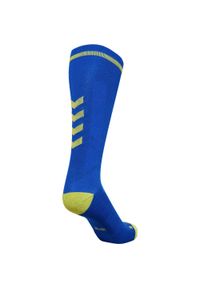Skarpety sportowe dla dorosłych Hummel Elite Indoor Sock High. Kolor: żółty, wielokolorowy, niebieski