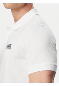 Karl Lagerfeld - KARL LAGERFELD Polo 745780 500235 Biały Regular Fit. Typ kołnierza: polo. Kolor: biały. Materiał: bawełna #5