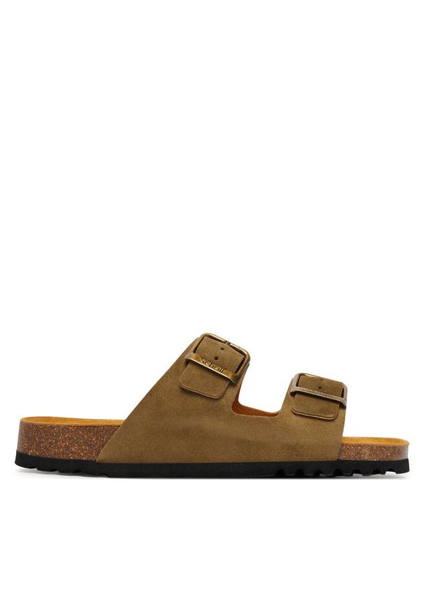 Klapki Scholl. Kolor: brązowy