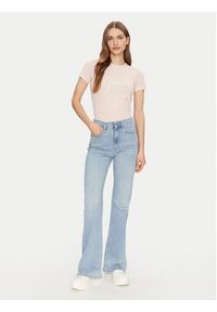 Guess T-Shirt W5GI24 J1314 Beżowy Regular Fit. Kolor: beżowy. Materiał: bawełna