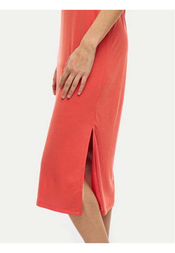 Vila Sukienka letnia Modala 14101675 Czerwony Regular Fit. Kolor: czerwony. Materiał: syntetyk. Sezon: lato