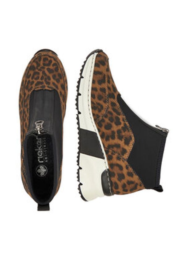 Rieker Sneakersy CEO-N6352-90 Czarny. Kolor: czarny. Materiał: materiał, syntetyk