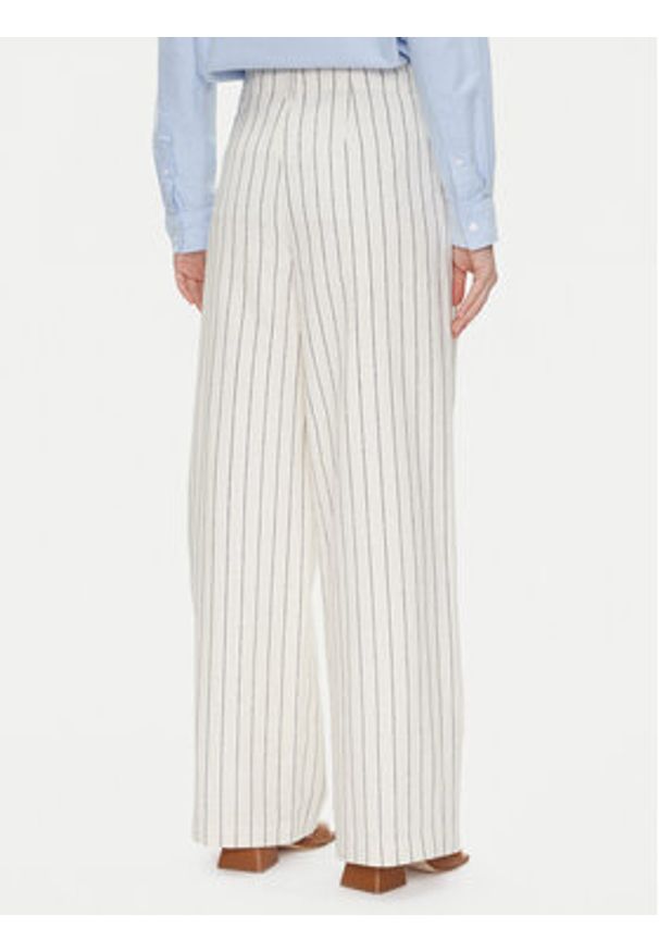 Pepe Jeans Spodnie materiałowe Herly PL211806 Beżowy Wide Leg. Kolor: beżowy. Materiał: bawełna, len