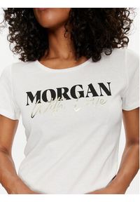 Morgan T-Shirt 241-DUNE Biały Regular Fit. Kolor: biały. Materiał: bawełna #4