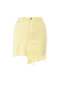 Born2be - Żółta Spódnica Oreithiala. Kolor: żółty. Materiał: jeans, tkanina. Wzór: jednolity #3
