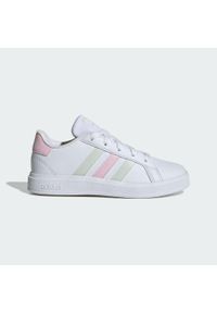 Adidas - Buty Grand Court Lifestyle Tennis Lace-Up. Kolor: biały, wielokolorowy, różowy, zielony. Materiał: materiał