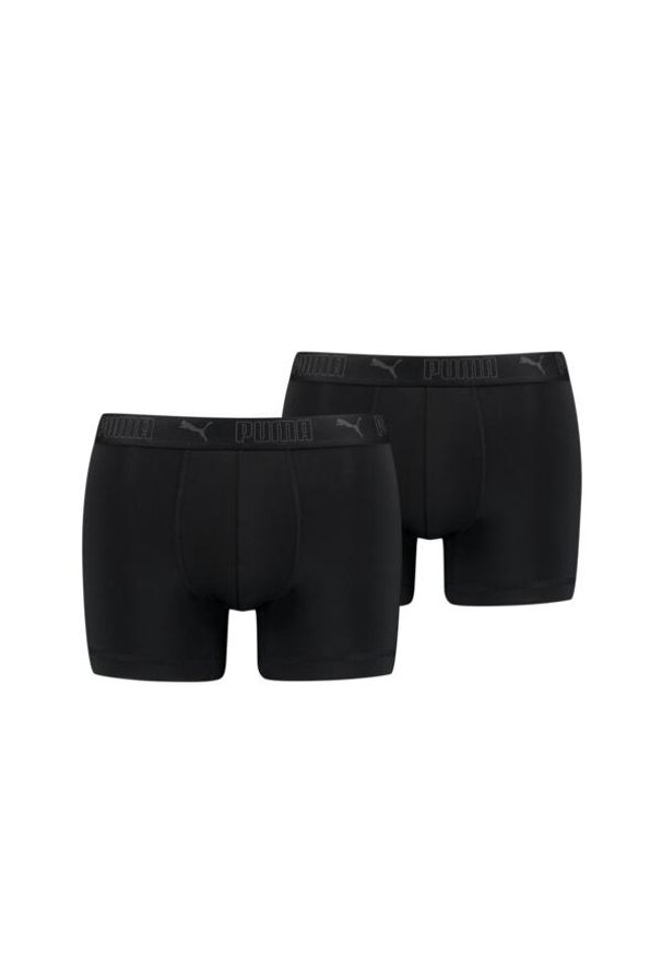 Puma Sportowe bokserki z mikrofibry, 2 sztuki w kolorze czarnym. Kolor: czarny. Materiał: poliester, elastan