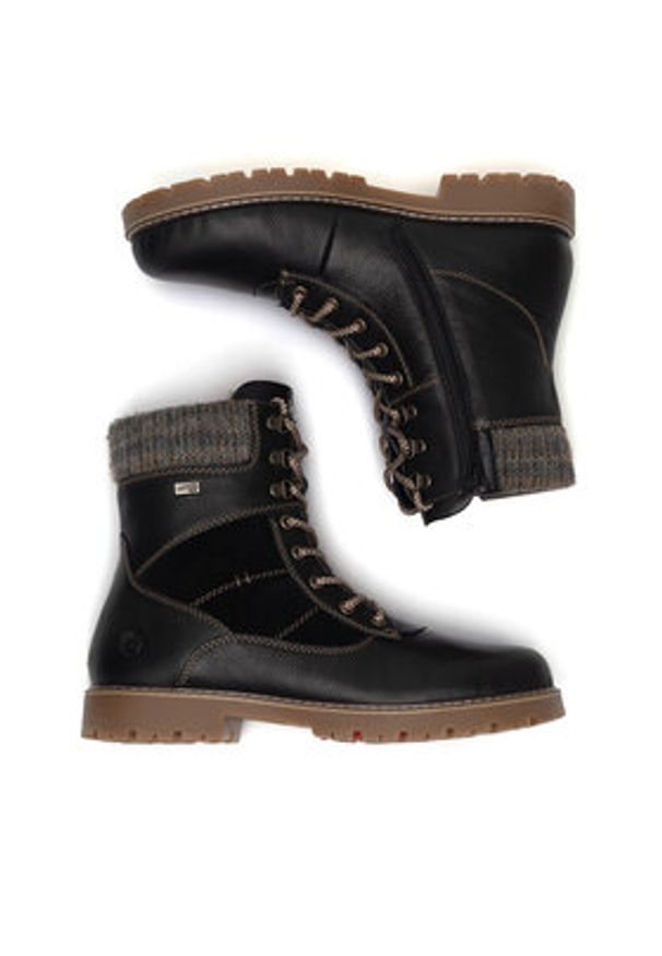 Remonte Botki D9378-00 Czarny. Kolor: czarny. Materiał: skóra