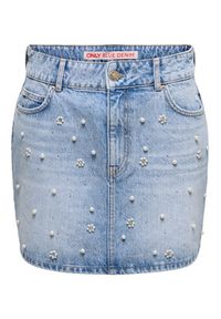 only - ONLY Spódnica jeansowa Onur 15367472 Niebieski Regular Fit. Kolor: niebieski. Materiał: bawełna #5
