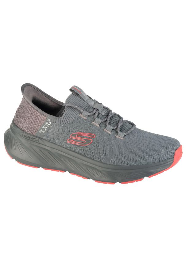 skechers - Buty sportowe Sneakersy męskie, Slip-Ins: Edgeride - Raygo. Kolor: szary. Sport: turystyka piesza