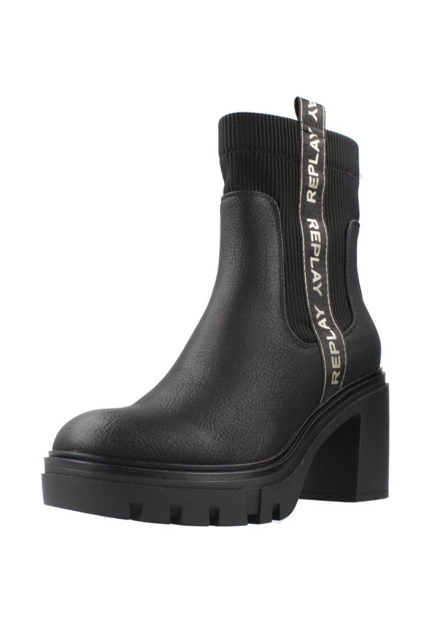 Replay - REPLAY JEN TAPE Czarny. Kolor: czarny. Materiał: tkanina, syntetyk. Styl: sportowy