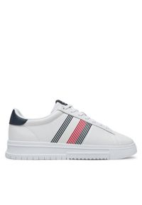 TOMMY HILFIGER - Tommy Hilfiger Sneakersy Supercup Lth Seasonal FM0FM05129 Biały. Kolor: biały. Materiał: skóra