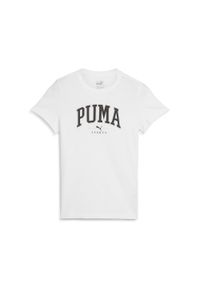 Koszulka sportowa dziewczęca Puma Squad Tee. Kolor: biały. Długość rękawa: krótki rękaw. Długość: krótkie