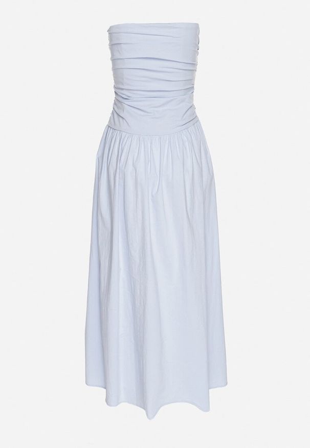 Born2be - Niebieska Sukienka z Bawełny Typu Bodycon Filarose. Okazja: na co dzień, na randkę, na imprezę. Kolor: niebieski. Materiał: bawełna. Typ sukienki: bodycon. Styl: casual, elegancki, klasyczny