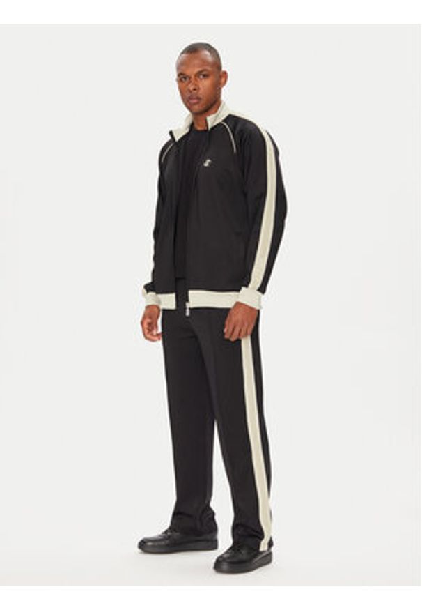 Guess Spodnie dresowe Z5YB14 KCRU2 Czarny Regular Fit. Kolor: czarny. Materiał: syntetyk