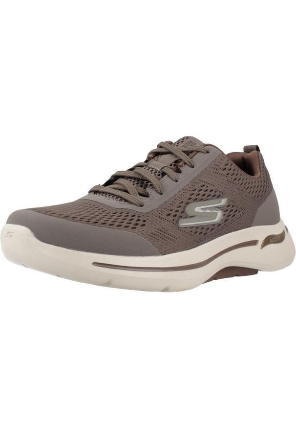 skechers - Buty SKECHERS GO WALK ARCH FIT-IDYLLIC Brązowy. Kolor: brązowy