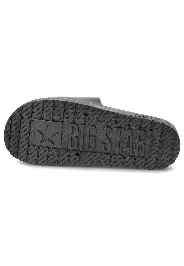 Big-Star - Czarne Klapki Big Star Modne Buty Na Lato. Okazja: na co dzień. Kolor: czarny. Materiał: guma, syntetyk, skóra, materiał. Sezon: lato. Styl: casual, sportowy, klasyczny