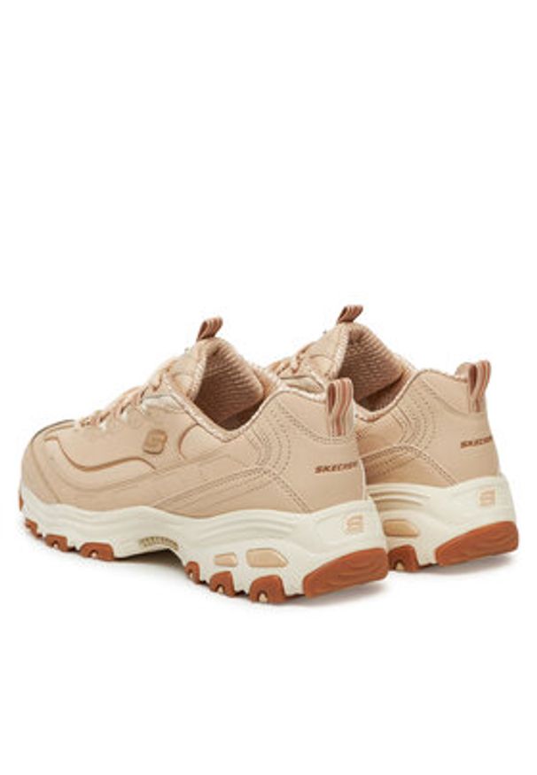 skechers - Skechers Sneakersy D'Lites-Good Neutral 149807/NAT Beżowy. Kolor: beżowy. Materiał: skóra