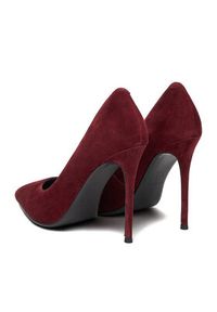 Eva Minge Szpilki EO-ELAINA-E134-20A Bordowy. Kolor: czerwony. Materiał: zamsz, skóra. Obcas: na szpilce #5