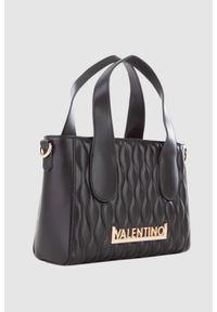 Valentino by Mario Valentino - VALENTINO Czarna mała shopperka Copacaban. Kolor: czarny. Wzór: paski #5