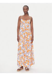 Maaji Sukienka letnia Western Orange Flower Sia PT2748CLD001 Pomarańczowy Regular Fit. Kolor: pomarańczowy. Materiał: wiskoza. Sezon: lato