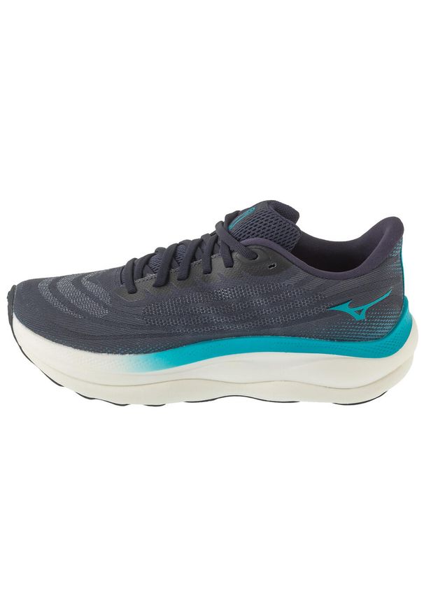 Mizuno - Buty do biegania męskie, Wave Sky 9. Kolor: szary, niebieski, wielokolorowy, biały. Model: Mizuno Wave. Sport: bieganie