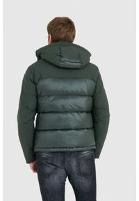 Blauer USA - BLAUER Ciemnozielona puchowa kurtka męska z kapturem, Rozmiar M. Typ kołnierza: kaptur. Kolor: zielony. Materiał: puch #3