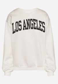 Born2be - Biała Bluza z Bawełną i Napisem Fezorla. Okazja: na co dzień. Kolor: biały. Materiał: bawełna. Wzór: napisy. Styl: klasyczny, casual, elegancki #3