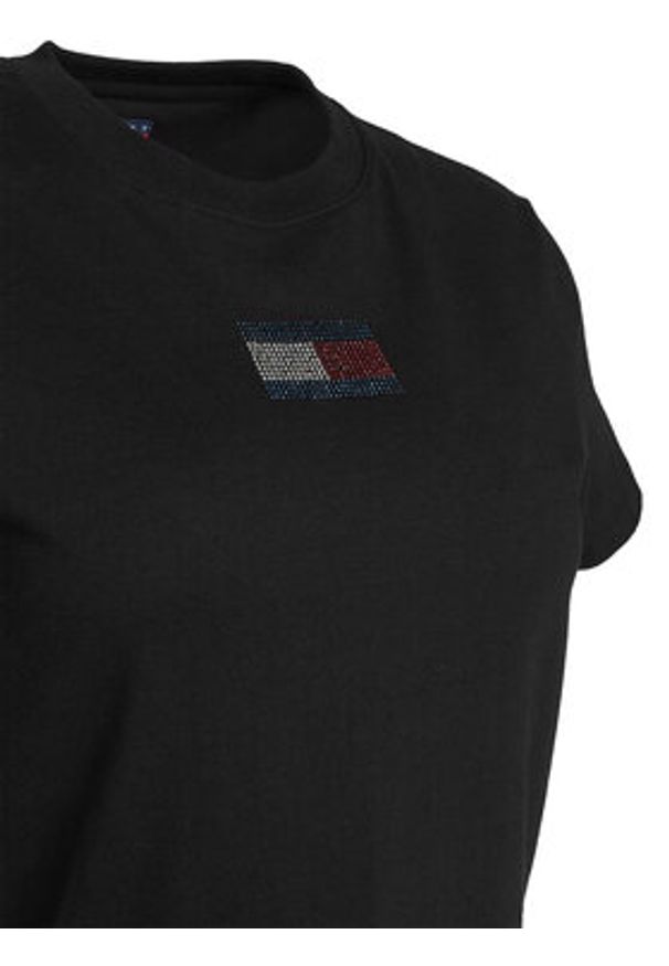 Tommy Jeans T-Shirt Party Flag DW0DW21965 Czarny Regular Fit. Kolor: czarny. Materiał: bawełna