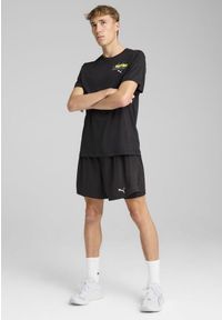 Puma - Męska koszulka do biegania z grafiką NITRO™ PUMA Black. Kolor: czarny