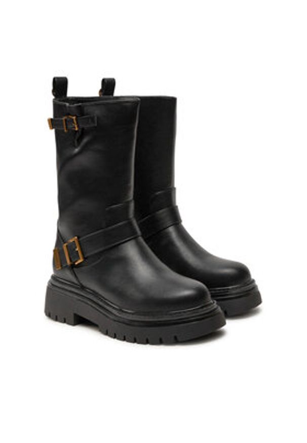 TwinSet - TWINSET Botki 242TCP042 Czarny. Kolor: czarny. Materiał: skóra