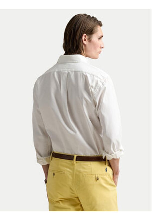 Polo Ralph Lauren Koszula 710937993008 Biały Custom Fit. Typ kołnierza: polo. Kolor: biały. Materiał: bawełna